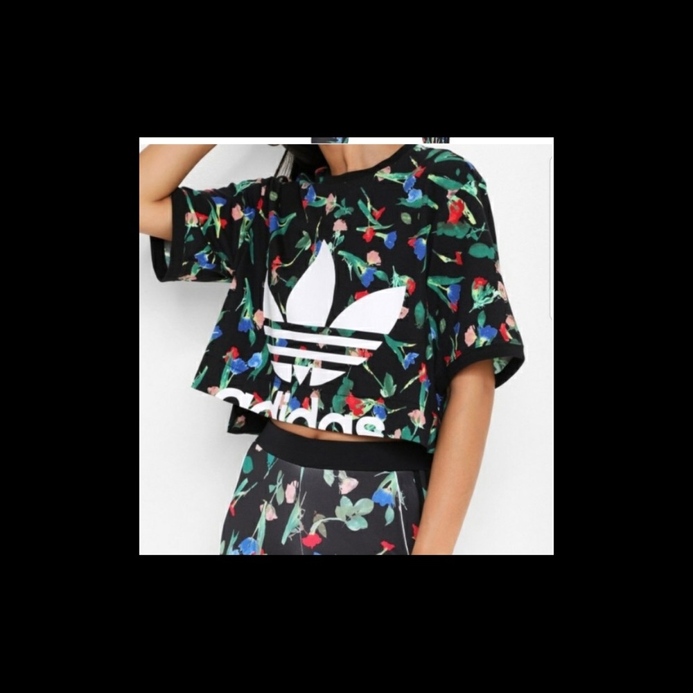 Adidas Bundle Bellista floral croptop&joggers SALE - Picture 8 of 9